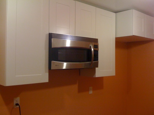 Cupboards and upper convection oven