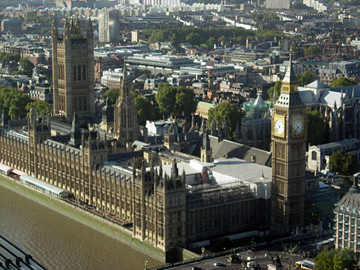 Westminster Palace from the London Eye